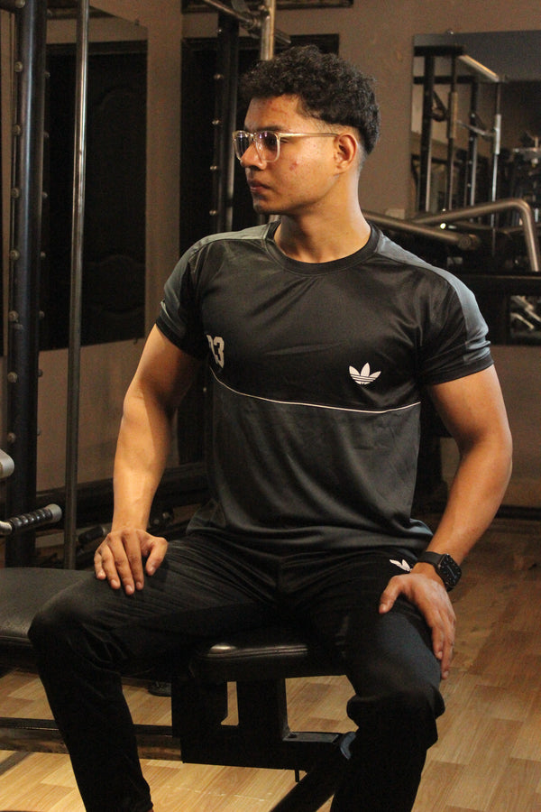 Adidas Grey-N-Blue Summer Tracksuit