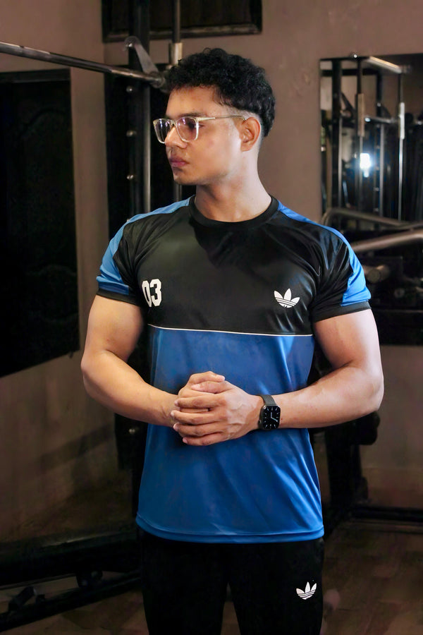Adidas Black-N-Blue Summer Tracksuit
